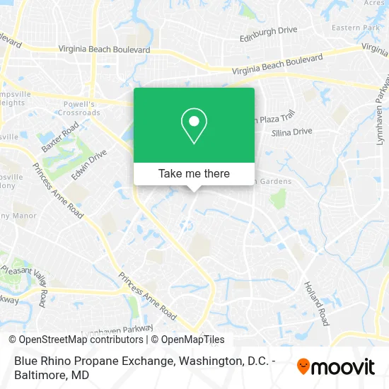 Blue Rhino Propane Exchange map