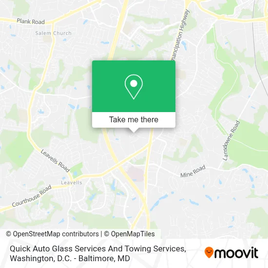 Quick Auto Glass Services And Towing Services map
