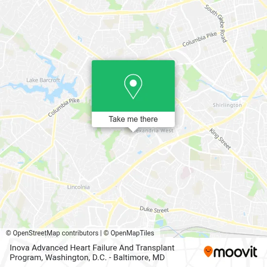 Inova Advanced Heart Failure And Transplant Program map