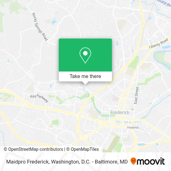 Maidpro Frederick map