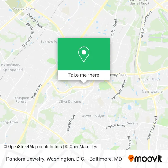 Pandora Jewelry map
