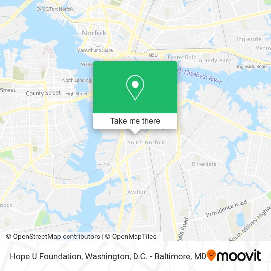 Hope U Foundation map