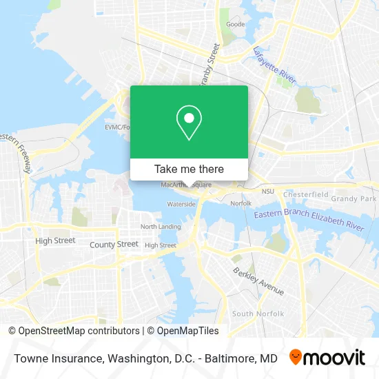 Towne Insurance map