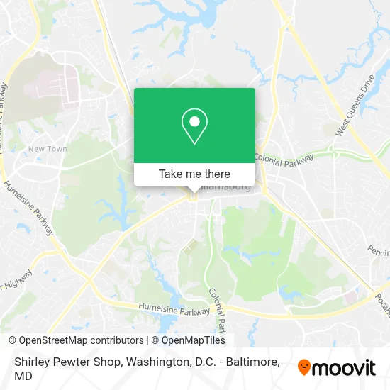 Shirley Pewter Shop map