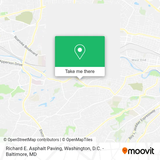 Richard E. Asphalt Paving map