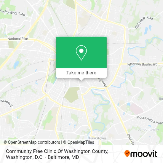 Community Free Clinic Of Washington County map