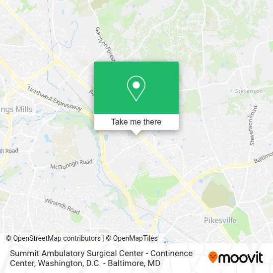 Summit Ambulatory Surgical Center - Continence Center map