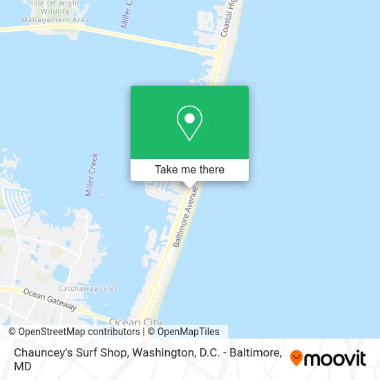 Chauncey's Surf Shop map