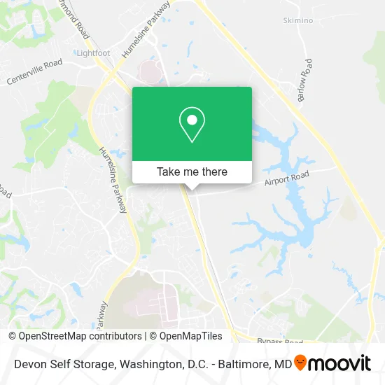 Devon Self Storage map