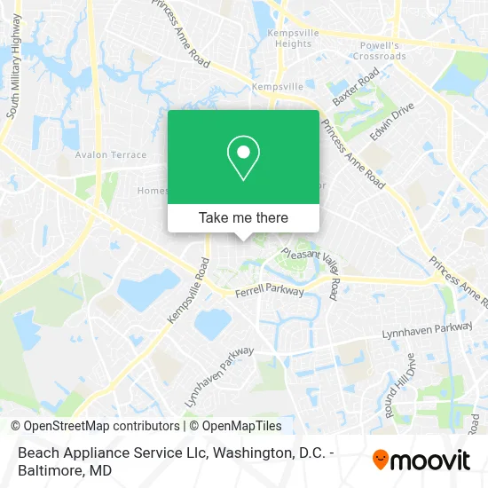 Beach Appliance Service Llc map