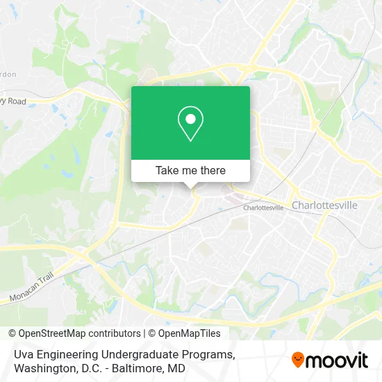 Uva Engineering Undergraduate Programs map