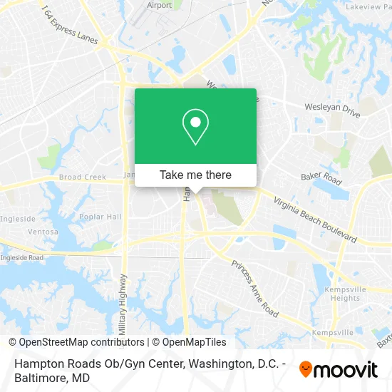 Hampton Roads Ob/Gyn Center map