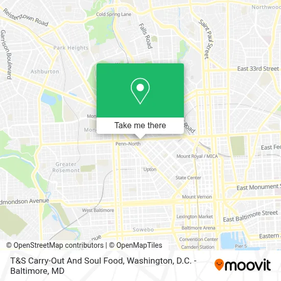 T&S Carry-Out And Soul Food map