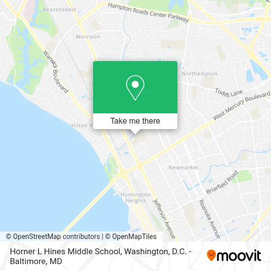 Horner L Hines Middle School map