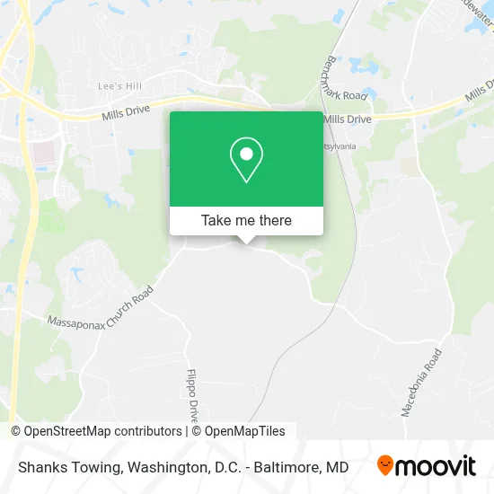 Shanks Towing map