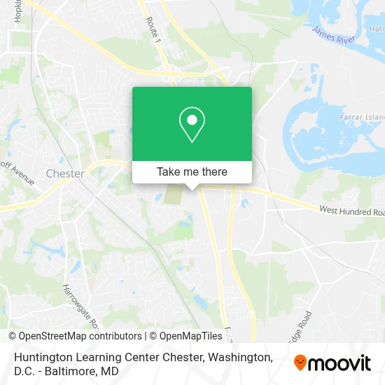 Huntington Learning Center Chester map