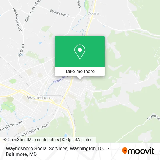 Waynesboro Social Services map