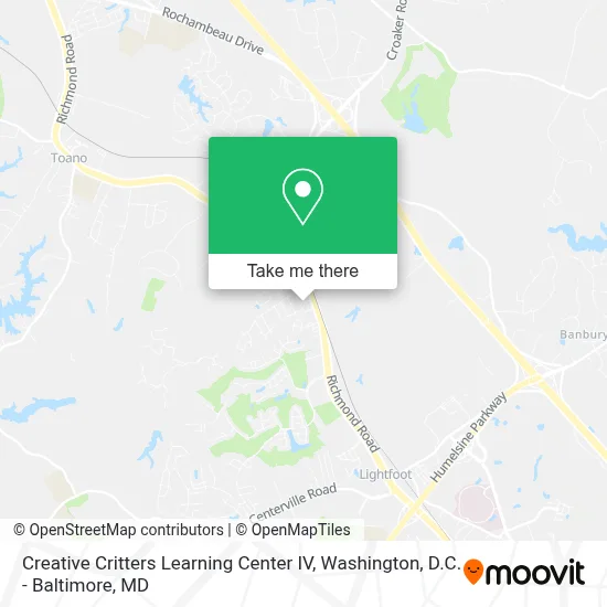 Creative Critters Learning Center IV map