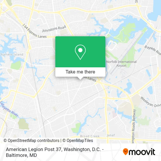 American Legion Post 37 map