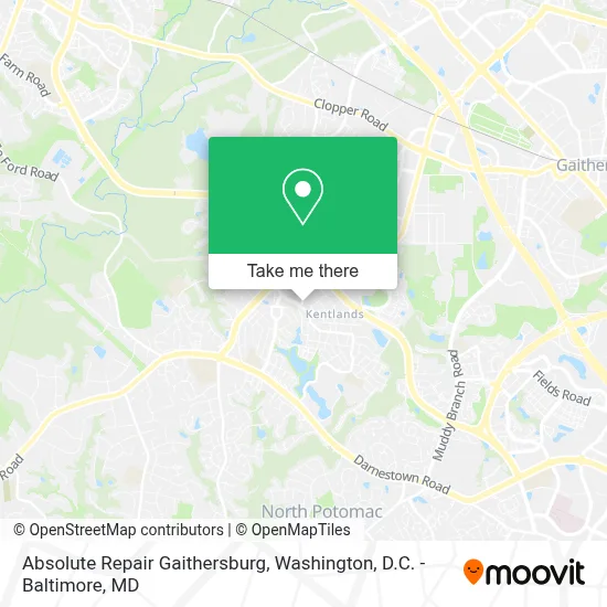 Absolute Repair Gaithersburg map