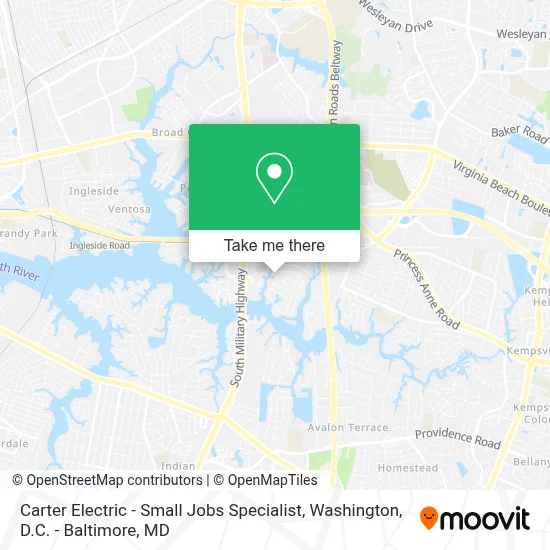 Carter Electric - Small Jobs Specialist map