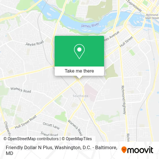 Friendly Dollar N Plus map