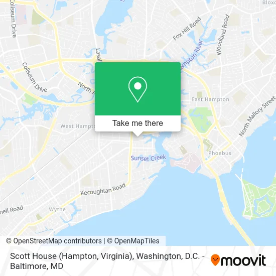 Scott House (Hampton, Virginia) map