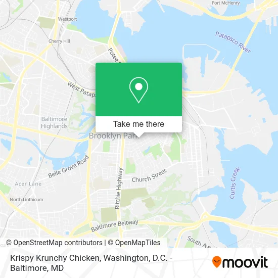 Krispy Krunchy Chicken map