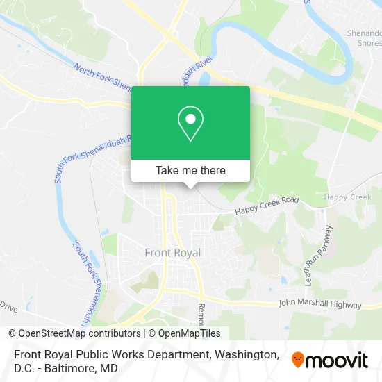 Front Royal Public Works Department map
