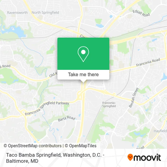 Taco Bamba Springfield map