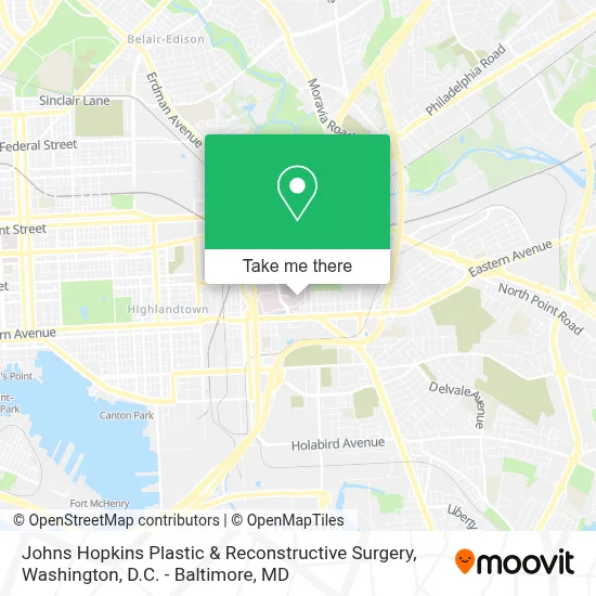 Johns Hopkins Plastic & Reconstructive Surgery map