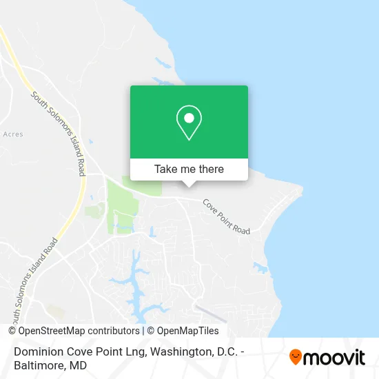 Dominion Cove Point Lng map