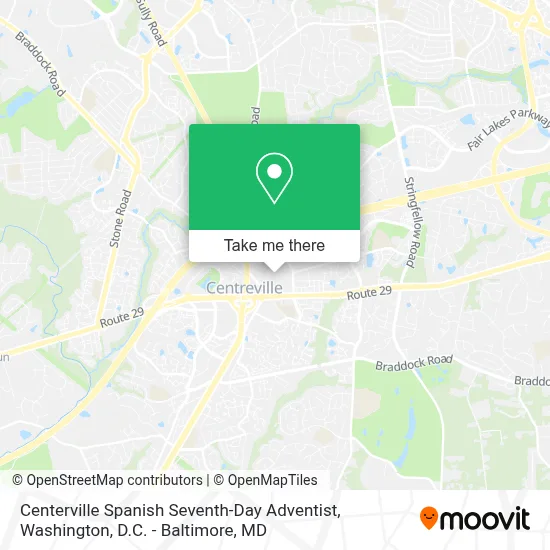 Centerville Spanish Seventh-Day Adventist map
