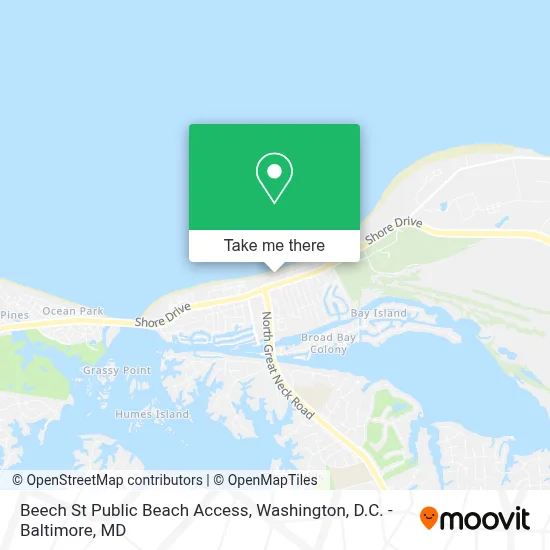 Beech St Public Beach Access map
