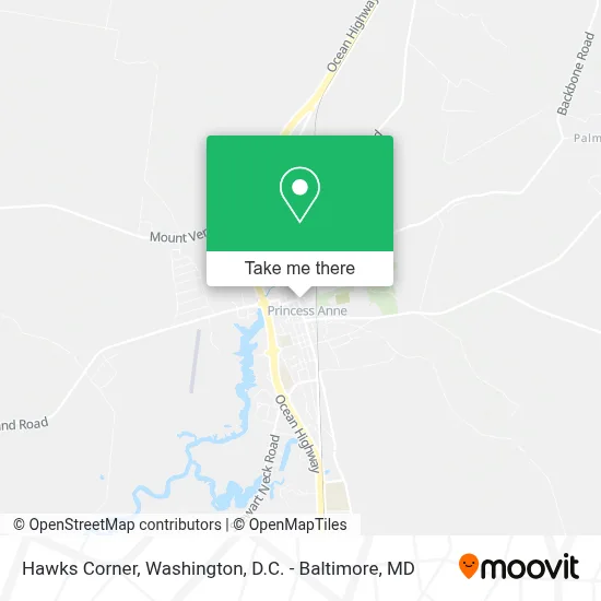 Hawks Corner map