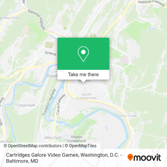 Cartridges Galore Video Games map