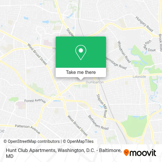 Hunt Club Apartments map
