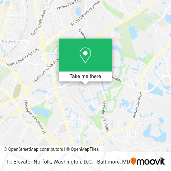 Tk Elevator Norfolk map