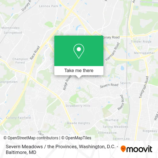 Severn Meadows / the Provinces map