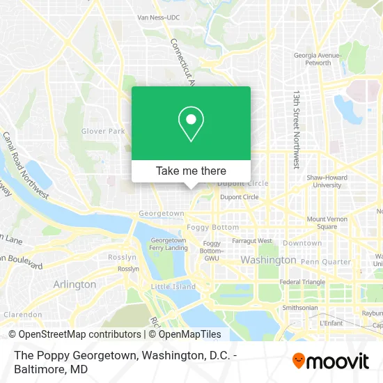 The Poppy Georgetown map