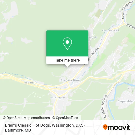 Brian's Classic Hot Dogs map