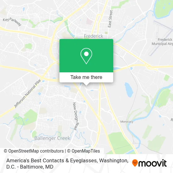 America's Best Contacts & Eyeglasses map