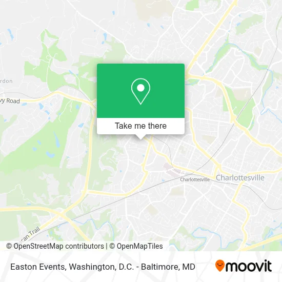 Easton Events map