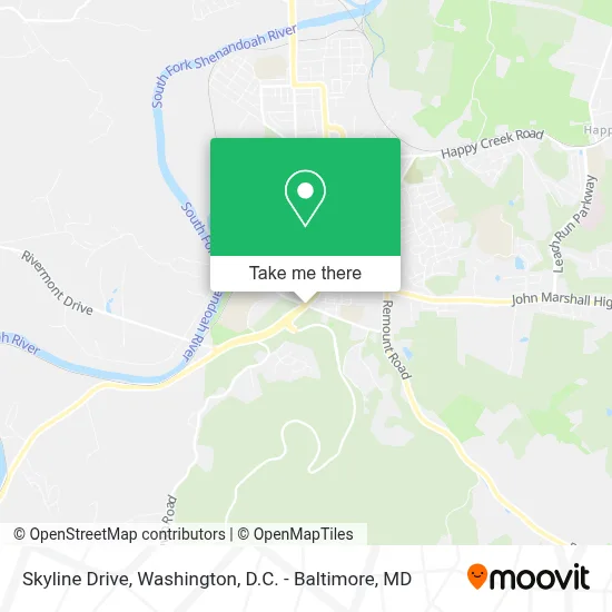 Skyline Drive map