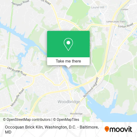 Occoquan Brick Kiln map