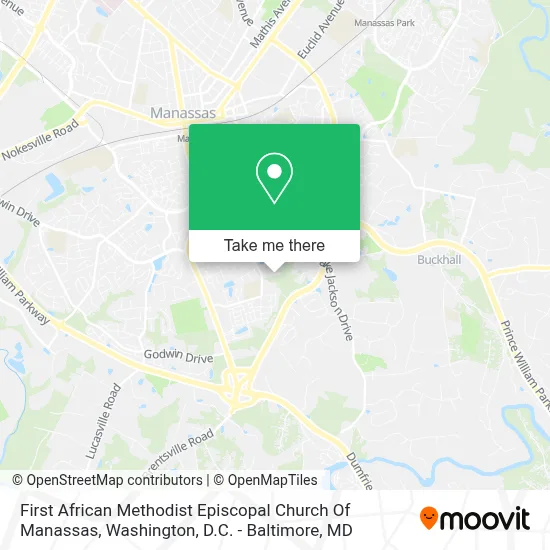 First African Methodist Episcopal Church Of Manassas map