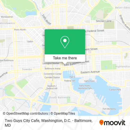 Two Guys City Cafe map
