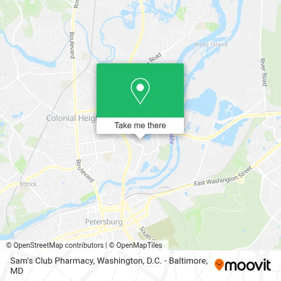 Sam's Club Pharmacy map