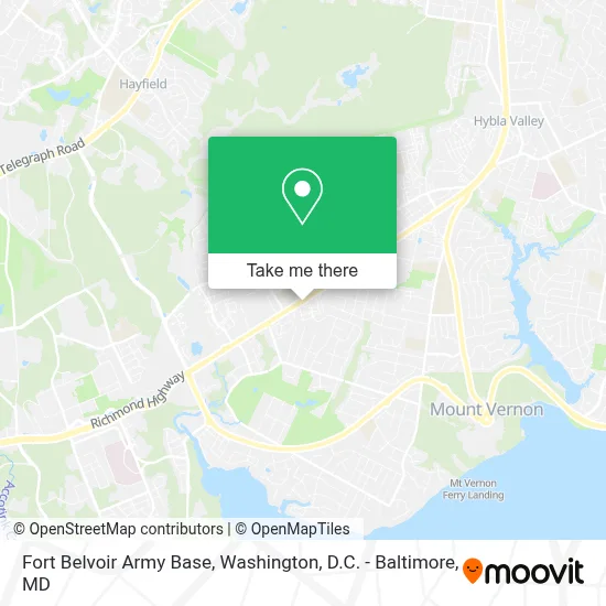 Fort Belvoir Army Base map
