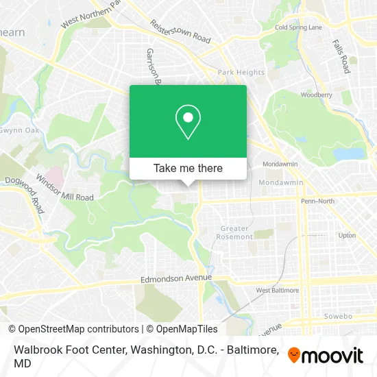 Walbrook Foot Center map